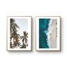 Kit 2 Quadros Decorativos para Sala Tema Mar Praia Paisagem para Quarto Grande 40x60cm com Moldura - 1
