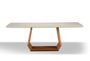 Ver imagem 2 de Mesa de Jantar Mobília Prime 8 Lugres Base Amadeirada Tampo com Vidro Off White