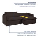 Ver imagem 4 de Sofá Cama Retrátil e Reclinável 200cm Aurora Veludo
