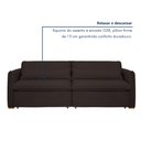 Ver imagem 7 de Sofá Cama Retrátil e Reclinável Veludo Marrom Aurora 200cm
