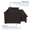 Ver imagem 6 de Sofá Cama Retrátil e Reclinável 200cm Aurora Veludo