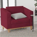 Ver imagem 2 de Poltrona Decorativa Europa Suede Bordô Doce Sonho Móveis