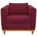 Ver imagem 3 de Poltrona Decorativa Europa Suede Bordô Doce Sonho Móveis