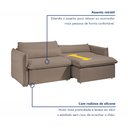 Ver imagem 4 de Sofá Cama Retrátil e Reclinável 200cm Aurora Veludo