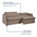 Ver imagem 3 de Sofá Cama Retrátil e Reclinável 200cm Aurora Veludo