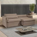 Ver imagem 1 de Sofá Cama Retrátil e Reclinável 200cm Aurora Veludo