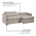 Ver imagem 3 de Sofá Cama Retrátil e Reclinável 200cm Aurora Veludo