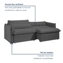 Ver imagem 3 de Sofá Cama Retrátil e Reclinável Veludo Cinza Aurora 200cm
