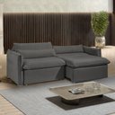 Ver imagem 1 de Sofá Cama Retrátil e Reclinável 200cm Aurora Veludo