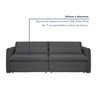 Sofá Cama Retrátil e Reclinável 200cm Aurora Veludo - 7