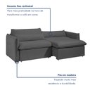 Ver imagem 3 de Sofá Cama Retrátil e Reclinável 200cm Aurora Veludo