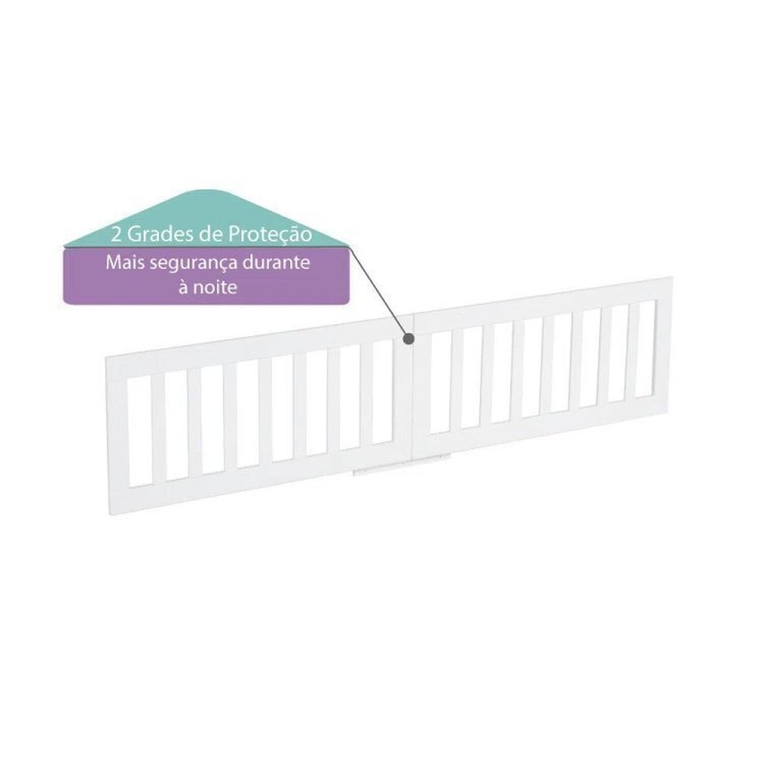  Beliche Infantil Montessoriana Garden com Escada Lateral e Proteção Casinha Grade com LED Casatema - 11