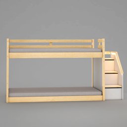  Beliche Infantil Montessoriana Garden com Escada Lateral e Proteção Casinha Grade com LED Casatema - 5