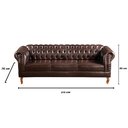 Ver imagem 3 de Conjunto Sofá Chesterfield 3 Lugares + 2 Poltronas Dom Pedro Marrom Café