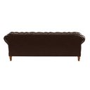 Ver imagem 5 de Conjunto Sofá Chesterfield 3 Lugares + 2 Poltronas Dom Pedro Marrom Café