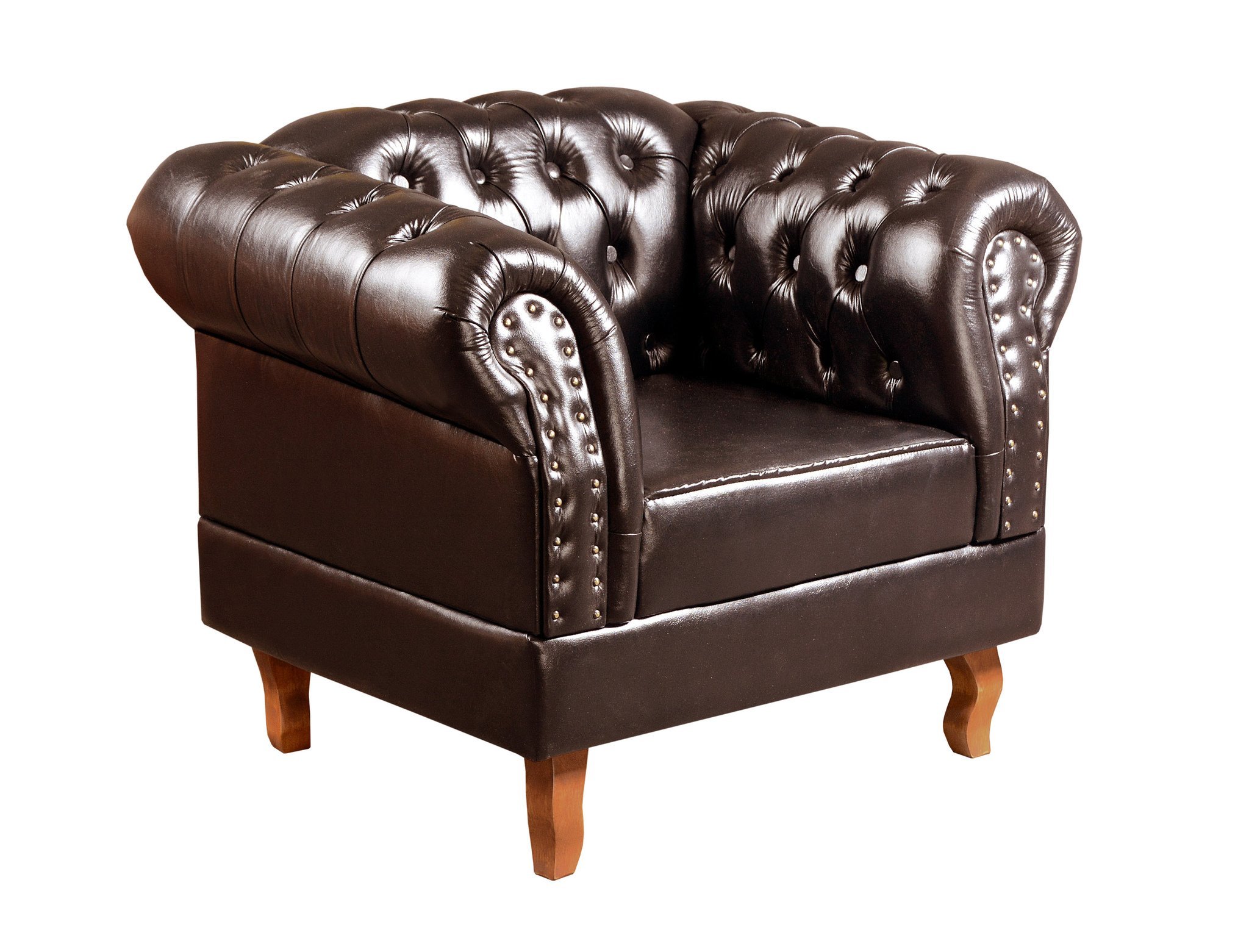 Conjunto Sofá Chesterfield 3 Lugares + 2 Poltronas Dom Pedro - 6