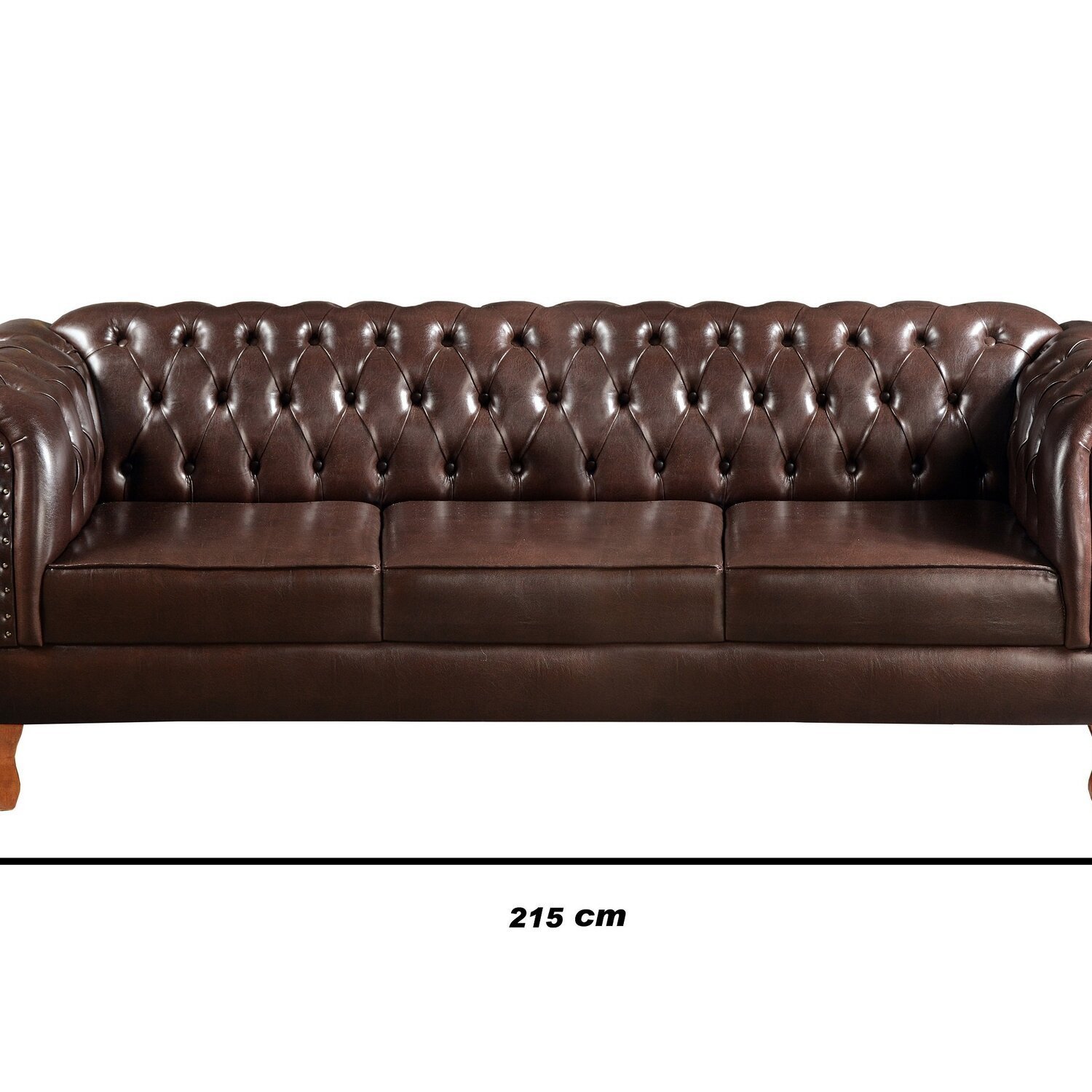 Conjunto Sofá Chesterfield 3 Lugares + 2 Poltronas Dom Pedro - 2