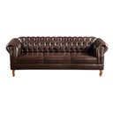 Ver imagem 4 de Conjunto Sofá Chesterfield 3 Lugares + 2 Poltronas Dom Pedro Marrom Café