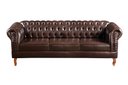 Ver imagem 4 de Conjunto Sofá Chesterfield 3 Lugares + 2 Poltronas Dom Pedro Marrom Café