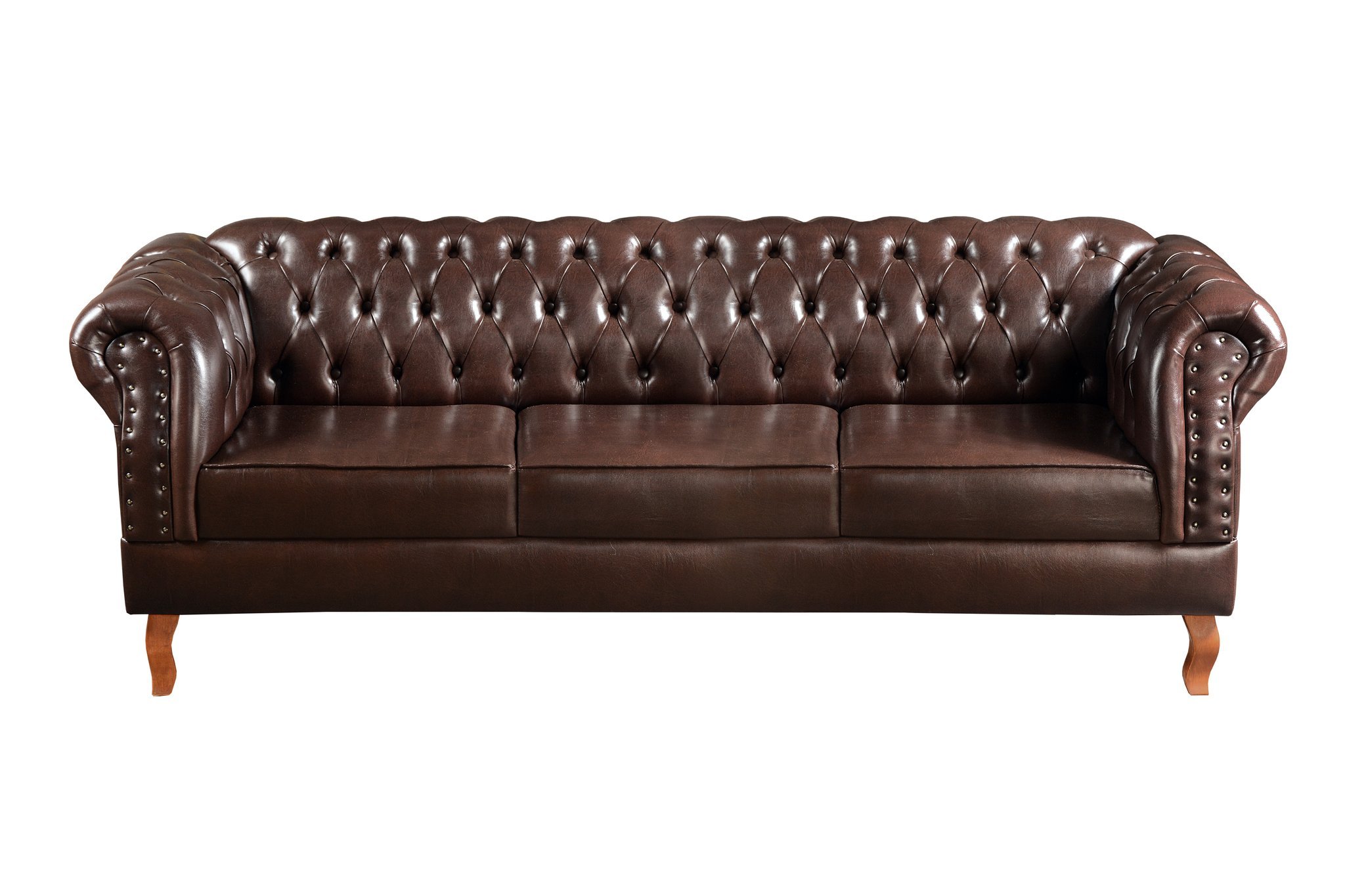 Conjunto Sofá Chesterfield 3 Lugares + 2 Poltronas Dom Pedro - 4