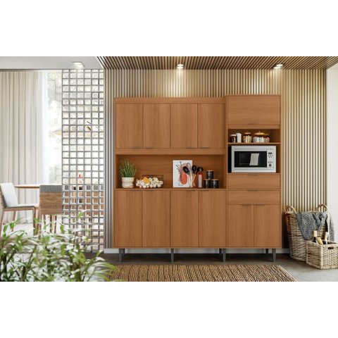 Kit Cozinha Atlantis 2.0 C/ 11 Portas e 2 Gavetas Jequitiba