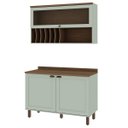 Ver imagem 2 de Cozinha Compacta 2 Peças 3 Portas Balcão 120cm Tampo Mdf Iluminata