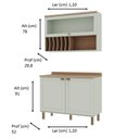 Ver imagem 3 de Cozinha Compacta 2 Peças 3 Portas Balcão 120cm Tampo Mdf Iluminata
