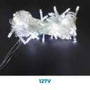Ver imagem 4 de Pisca-pisca Led 100 Luzes Fio Transp 9 Metros 127v Branco