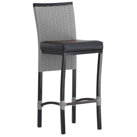 Banqueta Cannes em Alumínio Corda Náutica para Edícula, Balcão, Mesa de Jantar Trama Original