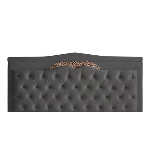 Cabeceira de Cama Box Painel Barcelona King 195 Cm Retro Capitonê Botão Encapados Suede Grafite do L