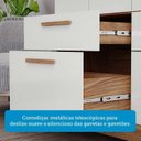 Ver imagem 6 de Guarda-Roupa Casal 192cm 7 Portas 5 Gavetas com Espelho 100% MDF Coimbra Espresso Móveis Off White/Cinamomo