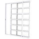 Ver imagem 2 de Porta Travessa de Correr 2 Folhas 210 x 150cm com Fechadura Linha 25 Branco Esquadrias Bergamo