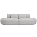 Ver imagem 6 de Sofá Orgânico Horizonte 4 Lugares 230cm Bouclé Cinza Claro - Nexta Casa