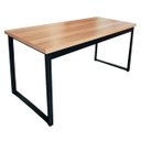 Ver imagem 4 de Mesa Escrivaninha Office Tampo Grosso Industrial 1,50m Freijó/preto Mesa para Escritório