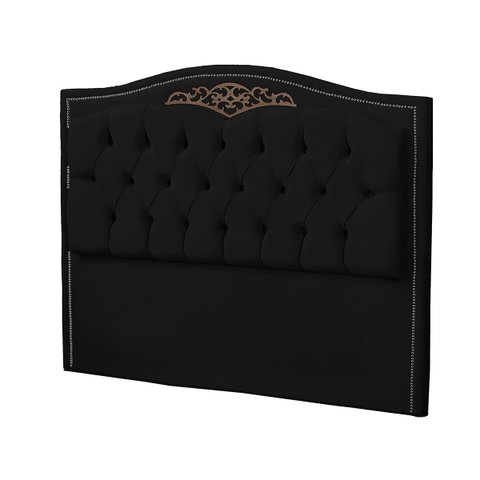 Cabeceira Casal Queen Size Estofada para Cama Box Maitê Veludo Ateliê do Conforto Cabeceira Casal Qu