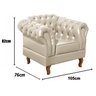 Conjunto Sofá Chesterfield 3 Lugares + 2 Poltronas Dom Pedro - 6