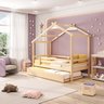 Bicama Infantil Prime House com Telhado V Casatema MadeiraOriginals - 2
