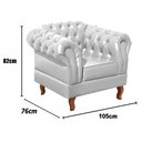 Ver imagem 2 de Conjunto Sofá Chesterfield 3 Lugares + 2 Poltronas Dom Pedro