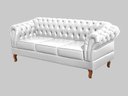 Ver imagem 4 de Conjunto Sofá Chesterfield 3 Lugares + 2 Poltronas Dom Pedro Branco