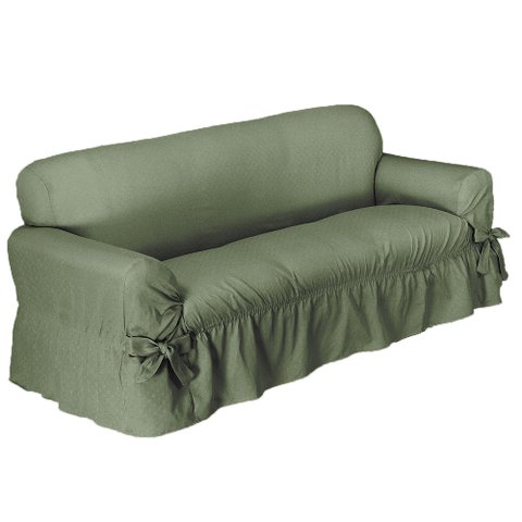 Capa De Sofá 3 Lugares Avulso Gorgurão Maquinetado: Verde Musgo