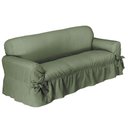 Ver imagem 1 de Capa De Sofá 3 Lugares Avulso Gorgurão Maquinetado: Verde Musgo