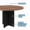 Ver imagem 6 de Mesa de Reunião Redonda 4 Lugares Pé Painel
