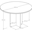 Ver imagem 4 de Mesa de Reunião Redonda 4 Lugares Pé Painel