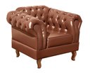 Ver imagem 4 de Conjunto Sofá Chesterfield 3 Lugares + 2 Poltronas Dom Pedro Marrom Caramelo
