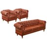 Conjunto Sofá Chesterfield 3 Lugares + 2 Poltronas Dom Pedro - 1