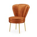 Ver imagem 2 de Cadeira para Recepção Moderna Sala de Espera Ergonômica Tecido Veludo Confortável Pés de Ferro