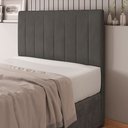 Ver imagem 1 de Cabeceira Cama Box Casal Ivana 140cm Veludo Cinza - Abmaza