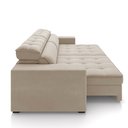 Ver imagem 7 de Sofá Decorativo Hugo 2 Lugares 208cm Reclinável e Retrátil Veludo Bege G45 - Gran Belo