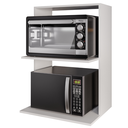 Ver imagem 1 de Armário Suporte para Microondas e Forno Suspenso Cozinha Lauren Branco