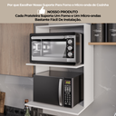Ver imagem 5 de Armário Suporte para Microondas e Forno Suspenso Cozinha Lauren Branco